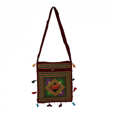 The Living Craft ETHNIC EMBROIDERED WOMEN's SLING BAG Multicolor TLCBG0237