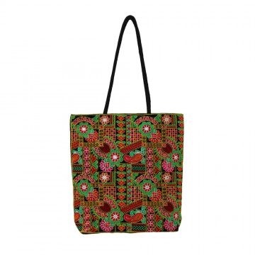 The Living Craft Gamthi Embroidered Women's TOTE Multicolor TLCBG0306
