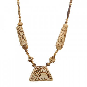 Archiecs Creations Camel Bond & Pearl Chain Necklace for Women