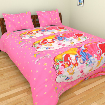 Krishna Cartoon Double Bed Bedsheets