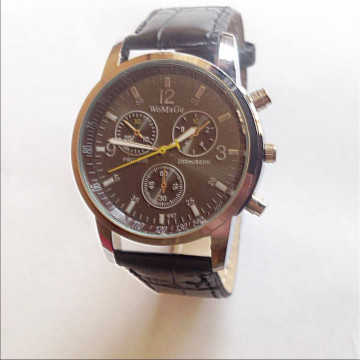 Angelfish Men's & Women'S Watch Circle Cool Movement Length 25.5Cm Alloy With PU Strap Watch Brown