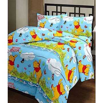CrazeVilla Winnie the Pooh cartoon print single bed reversible Ac Blanket/Dohar for kids