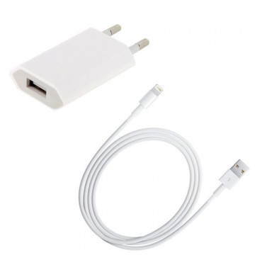 Fast Charging Adapter with USB Cable Compatible for Apple iPhone 5/5s/6/6s/7/7 Plus