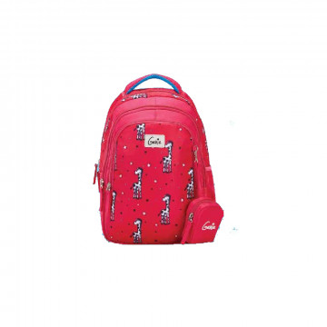 Genie Giraffe Pink 19L Backpack For Kids