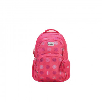 Genie Polka Polka Pink 27L Backpack For Girls