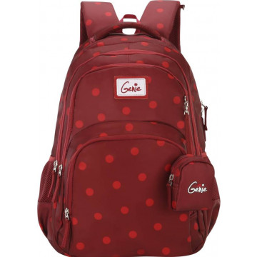 Genie Velvet Maroon 36L Backpack For Girls