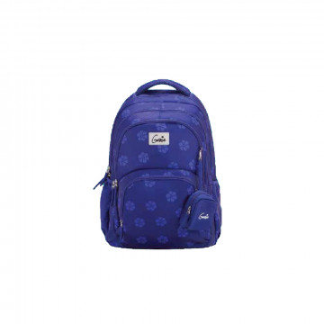 Genie Velventeen Purple 27L Backpack For Kids