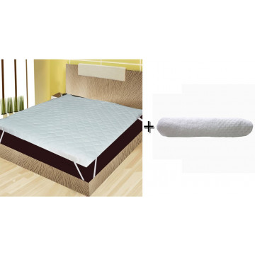 India Furnish Waterproof Quilted Mattress Protector With Elastic Band King Size - White 78"x72"