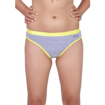 Pusyy Women's Bikini Grey Panty  (Pack of 1)