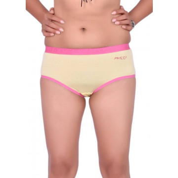 Pusyy Women's Hipster Yellow Panty  (Pack of 1)