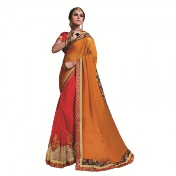 Ridham Fashions Multi Color Georgette Designer Saree 8481