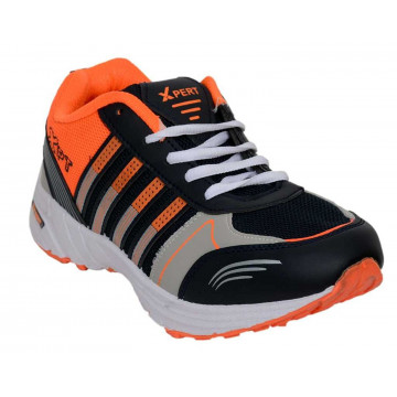 RUDOSE Men's Orange Black Sports & Casual Shoes