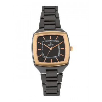 Titan 90016KC02J Men Black Dial Watch