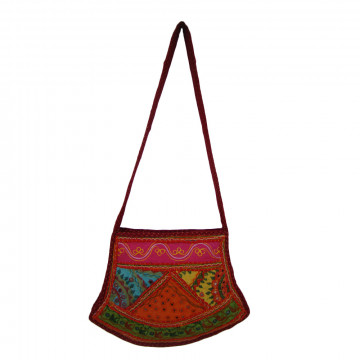 The Living Craft ETHNIC FARSA SHAPED WOMEN's SLING BAG with PATCHWORK Multicolor TLCBG0228