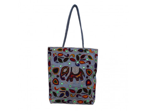 The Living Craft Wollen Embroidery Women's TOTE Multicolor TLCBG0279