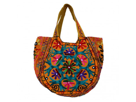 The Living Craft Ethnic Kutch Women's BAG with RABARI Embroidery Multicolor TLCBG0312