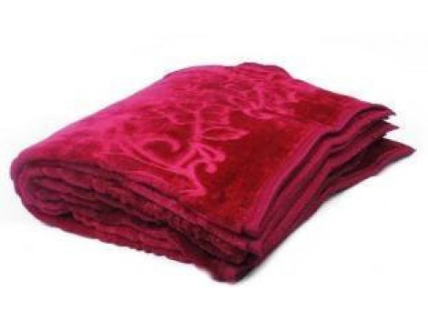 SRS Floral Bed Blanket- Double, Brown with a stylish carry bag