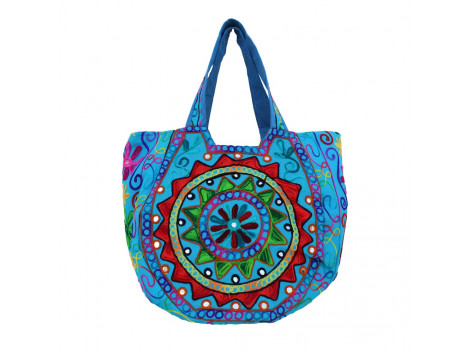 The Living Craft Ethnic Kutch Women's BAG with RABARI Embroidery Multicolor TLCBG0310