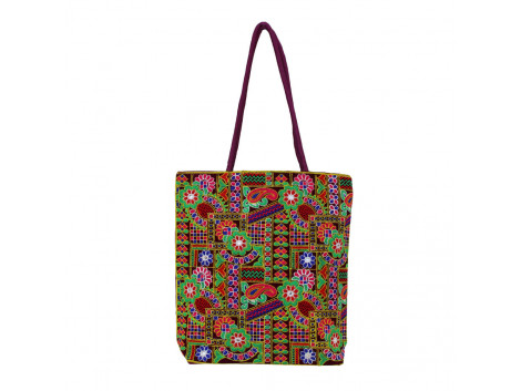 The Living Craft Gamthi Embroidered Women's TOTE Multicolor TLCBG0307