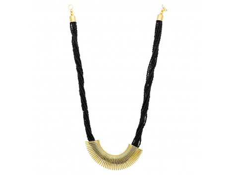 Archiecs Creations Alloy Black Beads Multistrand Neckpiece for Women