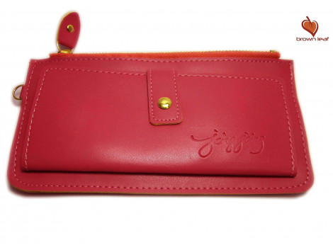 Brown Leaf Regular Series Red hand wallet clutch for women Girls ladies
