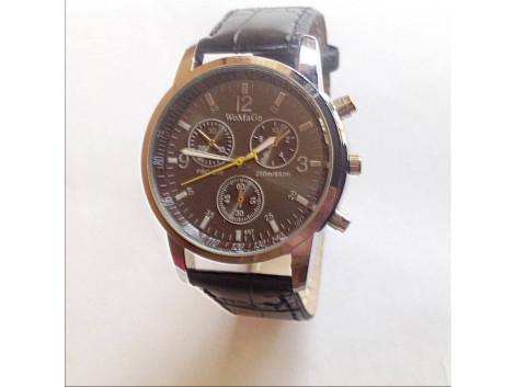 Angelfish Men's & Women'S Watch Circle Cool Movement Length 25.5Cm Alloy With PU Strap Watch Brown