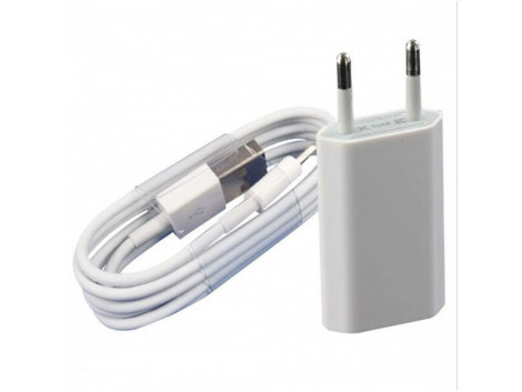 Adapter/Charger Fast Charging Adapter with USB Cable Compatible for Apple iPhone 5/5s/6/6s/7/7 Plus