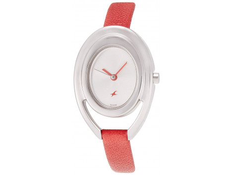 Fastrack NK6090SL01 Analog Silver Dial Women Watch
