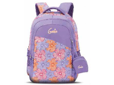 Genie Florid Purple 17 L Backpack For Girls
