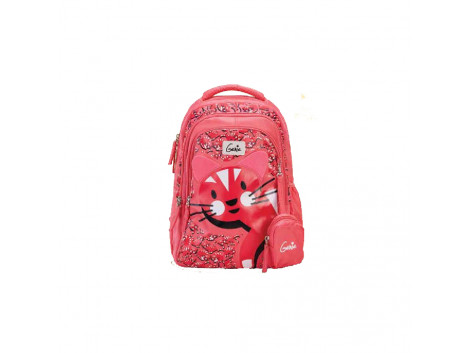 Genie Meow Pink 19L Backpack For Kids