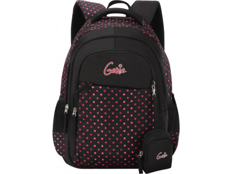 Genie Retro Black 23L Backpack For Girls