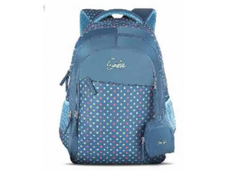 Genie Retro Blue 23L Backpack For Girls