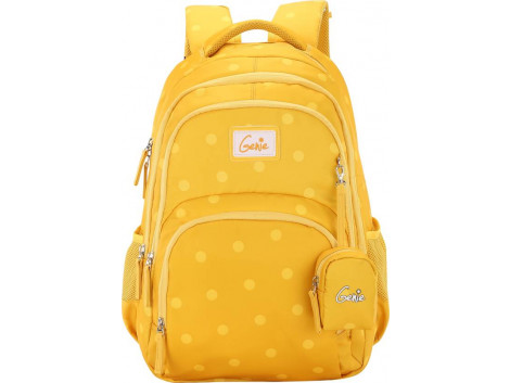 Genie Velvet Yellow 19" Backpack For Girls