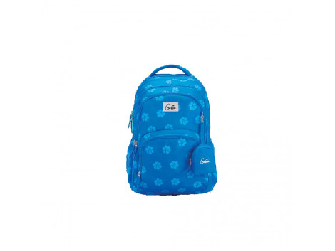 Genie Velventeen Blue 27L Backpack For Kids