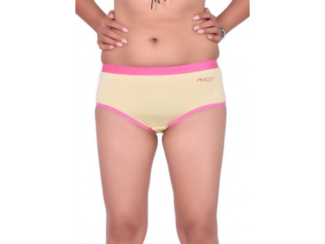 Pusyy Women's Hipster Yellow Panty  (Pack of 1)