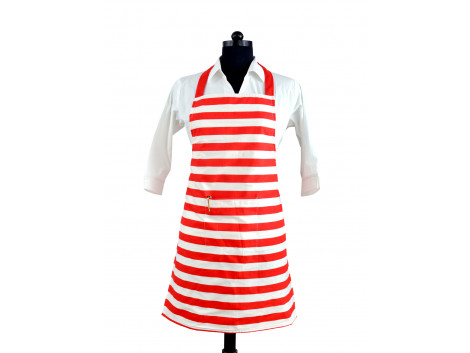 Switchon Hot Red and White Waterproof Cotton Kitchen Apron …