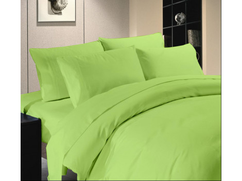 Egyptian Cotton Beddings Solid Bed Sheet With Pillow Covers - Sage Green