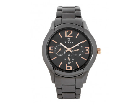 Titan NH90018KC02J Men Black Dial Watch