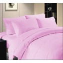 Egyptian Cotton Beddings Solid Bed Sheet With Pillow Covers - Pink