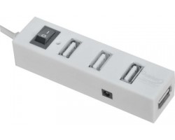 Quantum 4 Port USB Hub with Switch and LED Indicator 