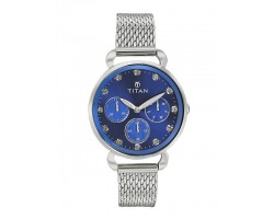Titan 95013SM01J Women Blue Dial Watch