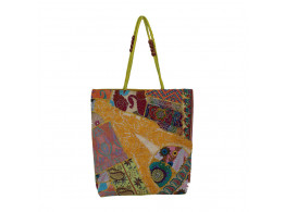 The Living Craft Zari-Gota Patchwork Women's TOTE Multicolor TLCBG0288