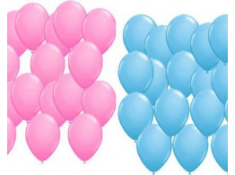 Brown Leaf 100 PCs Pink & Blue Balloon Birthday Wedding Party Medium size High Quality Balloon (50 Pcs Blue & 50 Pcs Pink)