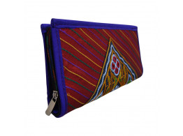 The Living Craft Envelope Clutch with embroidery