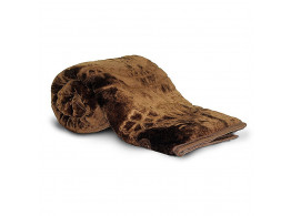 Little India Rich Look Soft Floral Embossed Single Blanket - Coffee Brown 