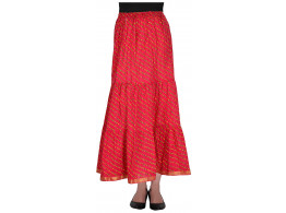Archiecs Creations Women's Cotton Regular Fit Skirt (Pink)