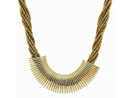 Archiecs Creations Alloy Golden Beads Multistrand Neckpiece for Women