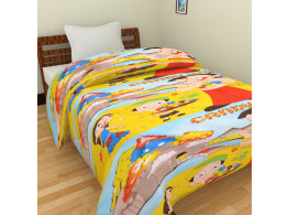 KRISHNA Cartoon Candy World With Chota Bheem Print Single Ac Blanket - Multicolour
