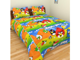 Cartoon Characters Double Bed Bedsheets