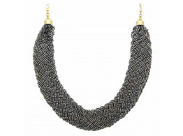 Archiecs Creations Alloy Grey Beads Strand Necklace for Women